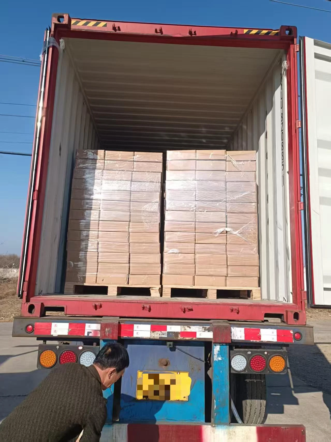 Raised Garden Bed Container Shipment Export container loaded with raised garden bed cartons for shipment